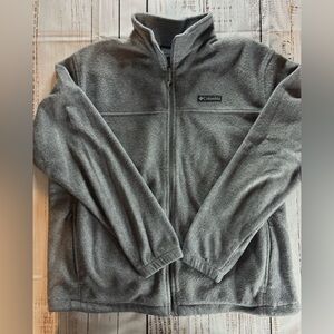 Columbia Men’s Fleece Jacket XL | Light Gray, Full Zip, Great Condition